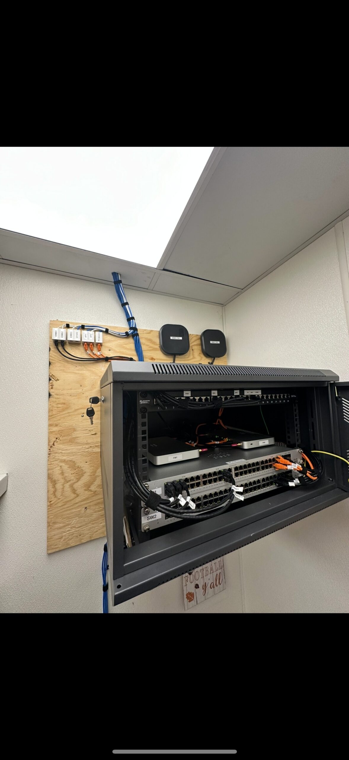 Wall Mount Rack with Wireless Access Points